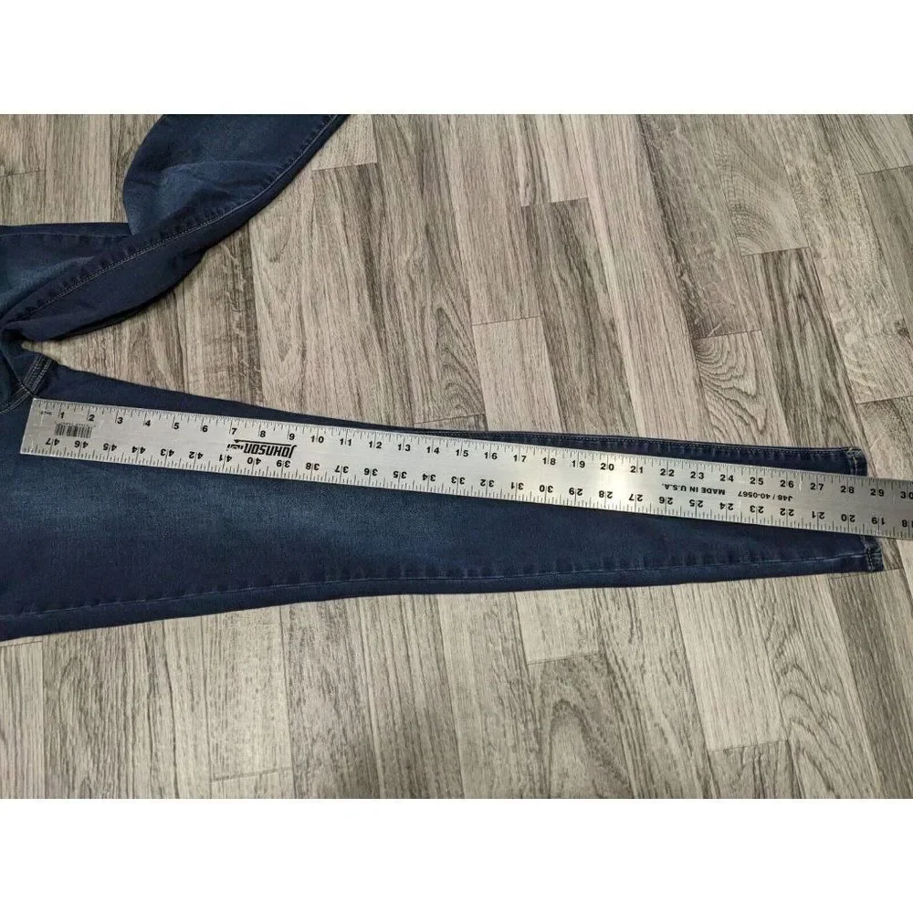 SO‎ Juniors Size 7 Skinny Embroidered Pockets Denim Blue Jeans Jeggings